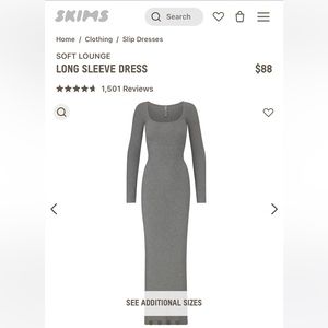 SKIMS Soft Lounge Long Sleeve Dress